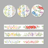3 Rolls Washi Masking Tape Set Petal Animal Flower Paper Masking Tapes Japanese Washi Tape DIY Scrapbooking Sticker, 15mm x 5m