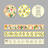 3 Rolls Washi Masking Tape Set Petal Animal Flower Paper Masking Tapes Japanese Washi Tape DIY Scrapbooking Sticker, 15mm x 5m
