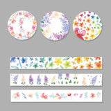 3 Rolls Washi Masking Tape Set Petal Animal Flower Paper Masking Tapes Japanese Washi Tape DIY Scrapbooking Sticker, 15mm x 5m