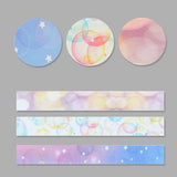 3 Rolls Washi Masking Tape Set Petal Animal Flower Paper Masking Tapes Japanese Washi Tape DIY Scrapbooking Sticker, 15mm x 5m
