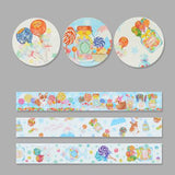 3 Rolls Washi Masking Tape Set Petal Animal Flower Paper Masking Tapes Japanese Washi Tape DIY Scrapbooking Sticker, 15mm x 5m