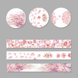 3 Rolls Washi Masking Tape Set Petal Animal Flower Paper Masking Tapes Japanese Washi Tape DIY Scrapbooking Sticker, 15mm x 5m