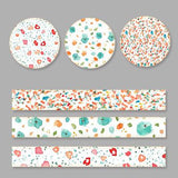 3 Rolls Washi Masking Tape Set Petal Animal Flower Paper Masking Tapes Japanese Washi Tape DIY Scrapbooking Sticker, 15mm x 5m